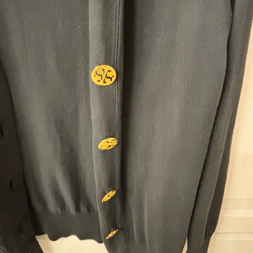 Tory Burch navy cardigan sweater